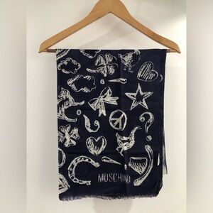 BNWT - Moschino Scarf Wool (Navy)